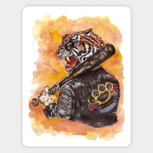 Cool daring brutal tiger print made in graphics and watercolor Magnet